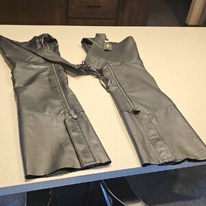 Harley Davidson Black Leather Chaps Womens Size XS